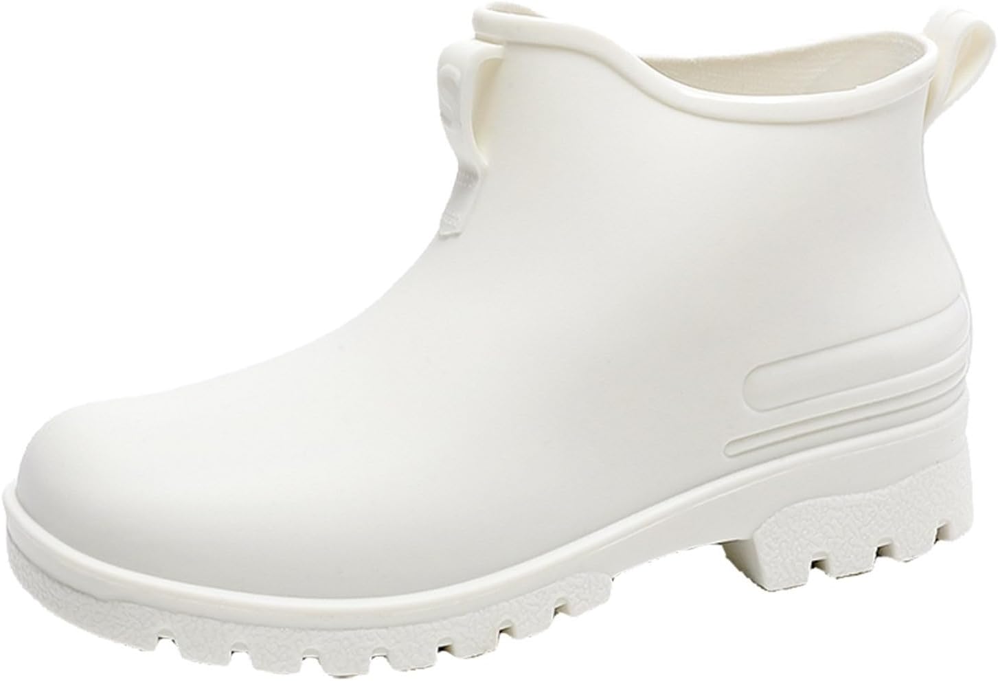 

Непромокаемые ботинки для улицы, универсальные водные ботинки с толстой подошвой, удобные, нескользящие, кухонные резиботинки, мужские и женские резисапоги для женщин, для кур Generic, белый