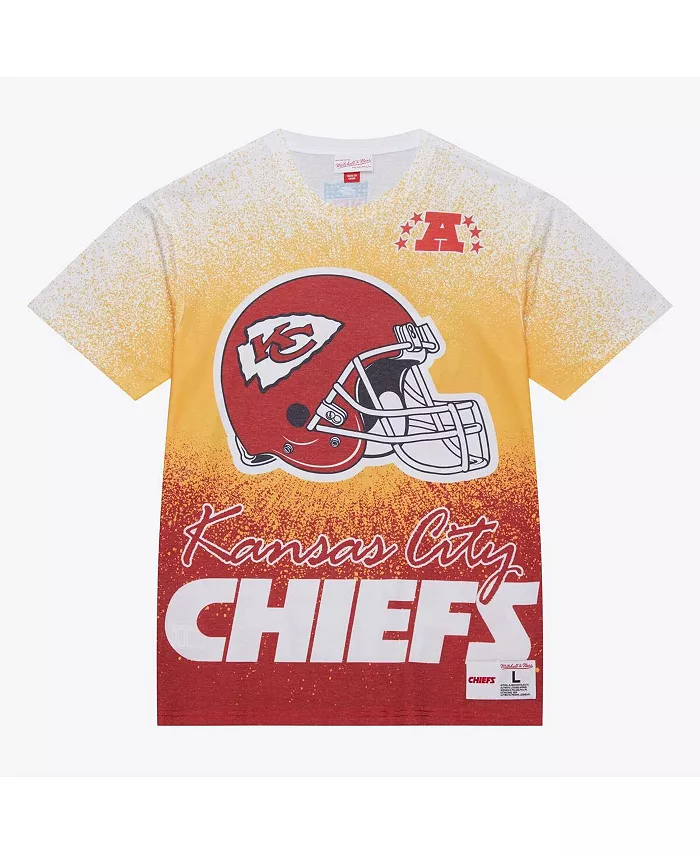 

Мужская белая футболка Kansas City Chiefs с винтажным логотипом Team Burst Mitchell & Ness