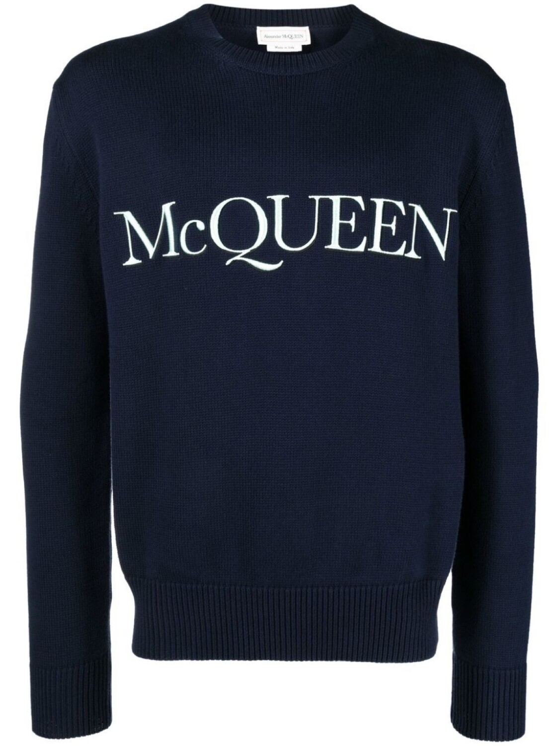 

Alexander McQueen джемпер с вышитым логотипом, синий
