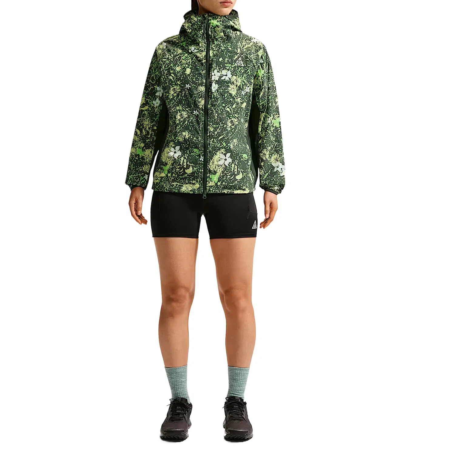 Женские шорты для бега Dri Fit Nike, Black/Peak White — фото 3