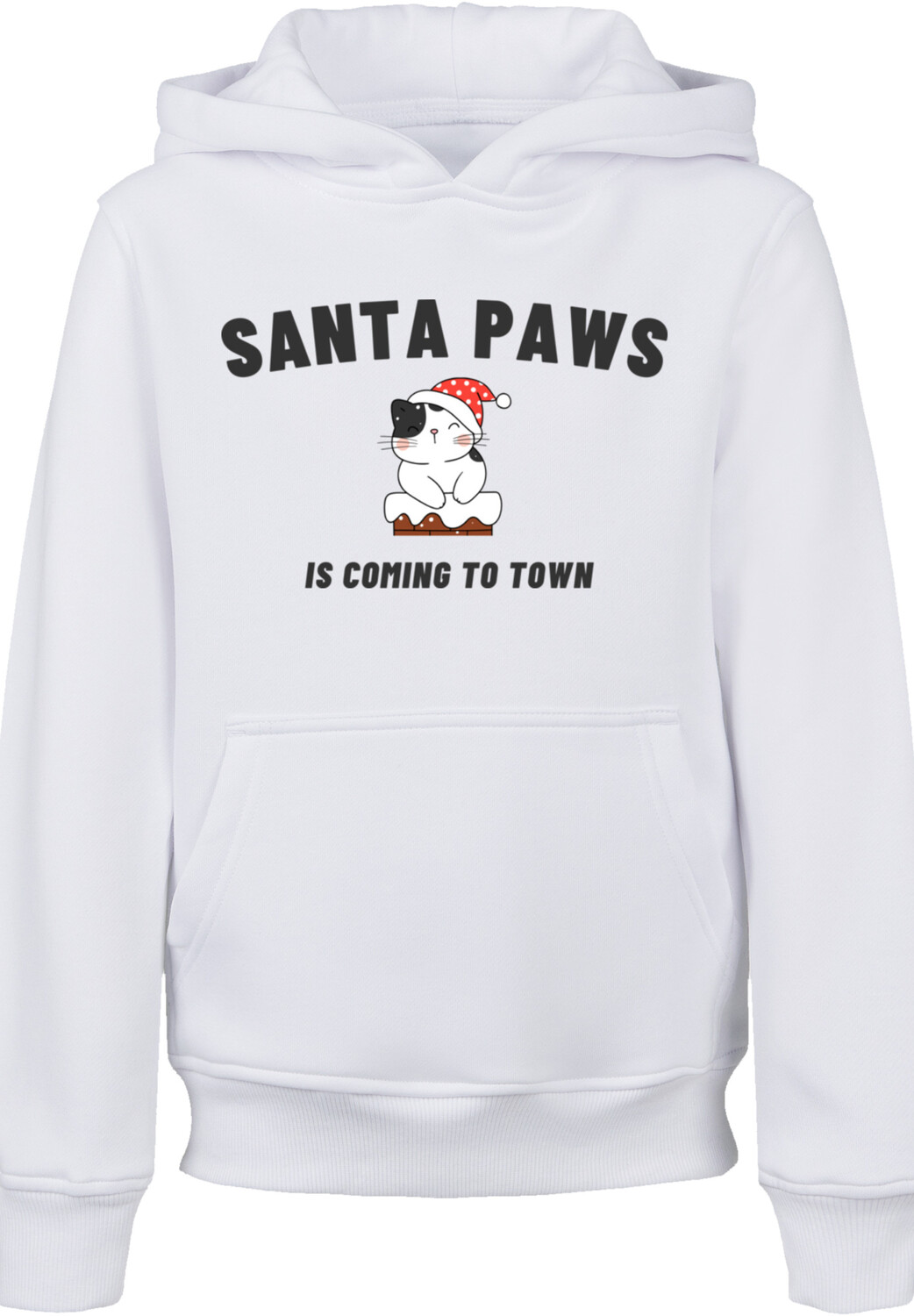

Пуловер F4NT4STIC Hoodie Santa Paws Christmas Cat, белый