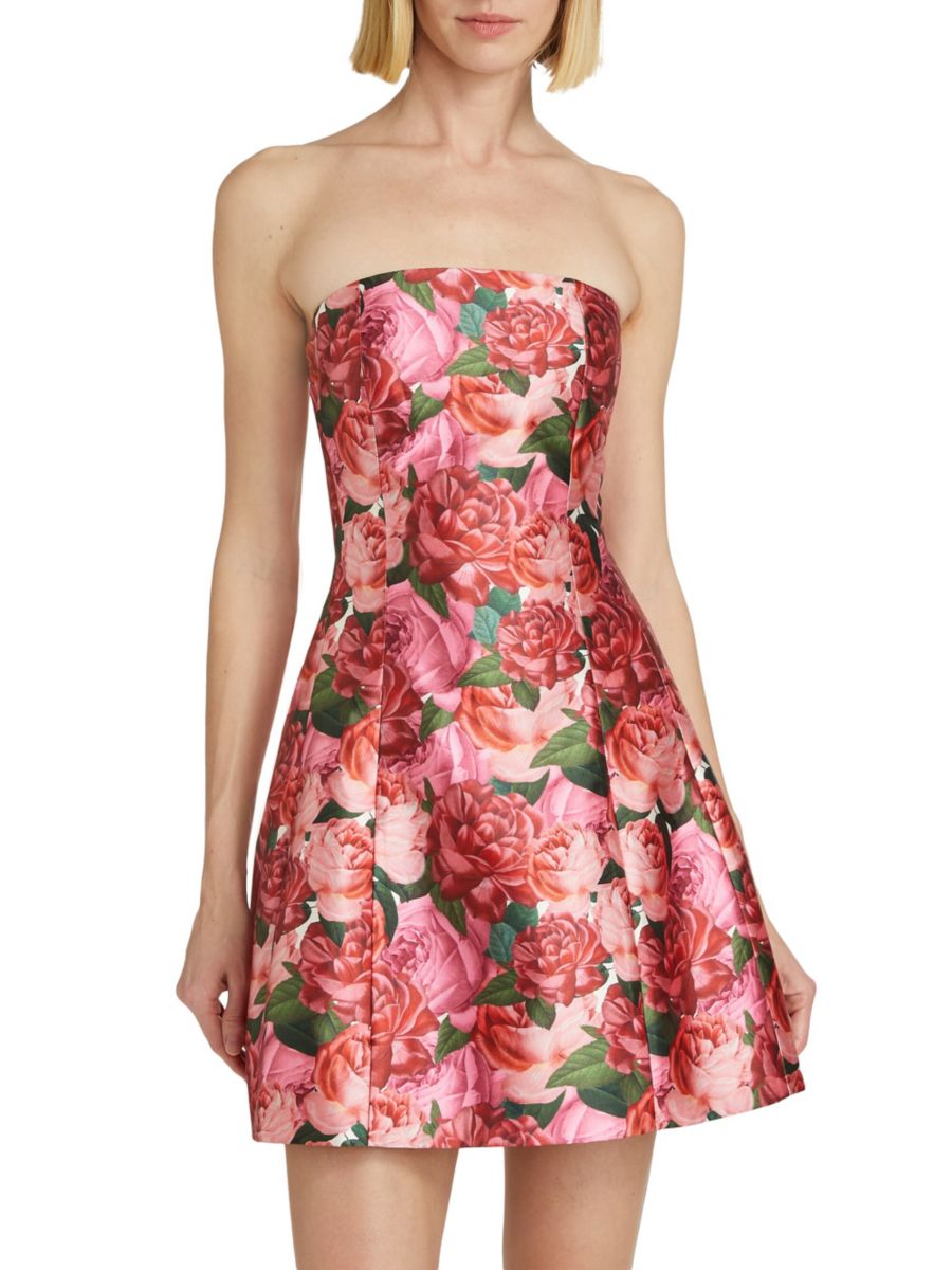 

Мини-платье с лифом и расклешенной юбкой от Alanna Rose Sachin & Babi, цвет Mazzolino Rosa