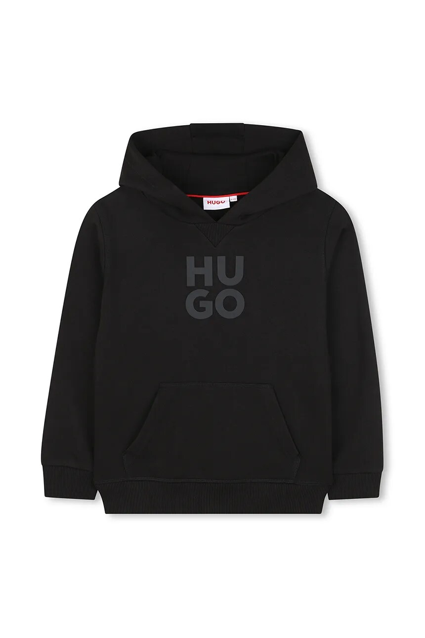

Детская хлопковая толстовка Hugo, черный