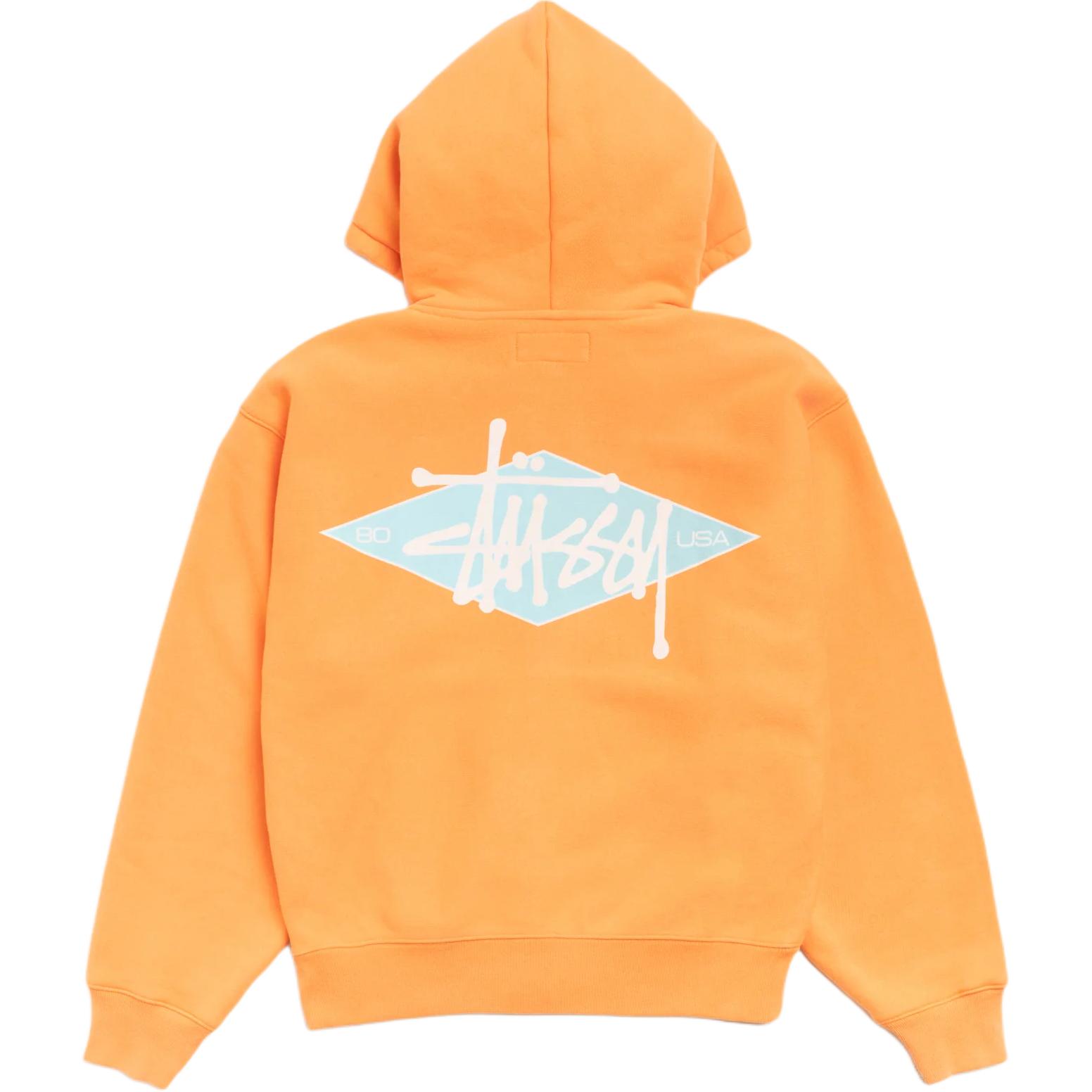 Толстовка SS26 BASIC DIAMOND ZIP HOODIE Unisex Stussy, синий зеленый — фото 4