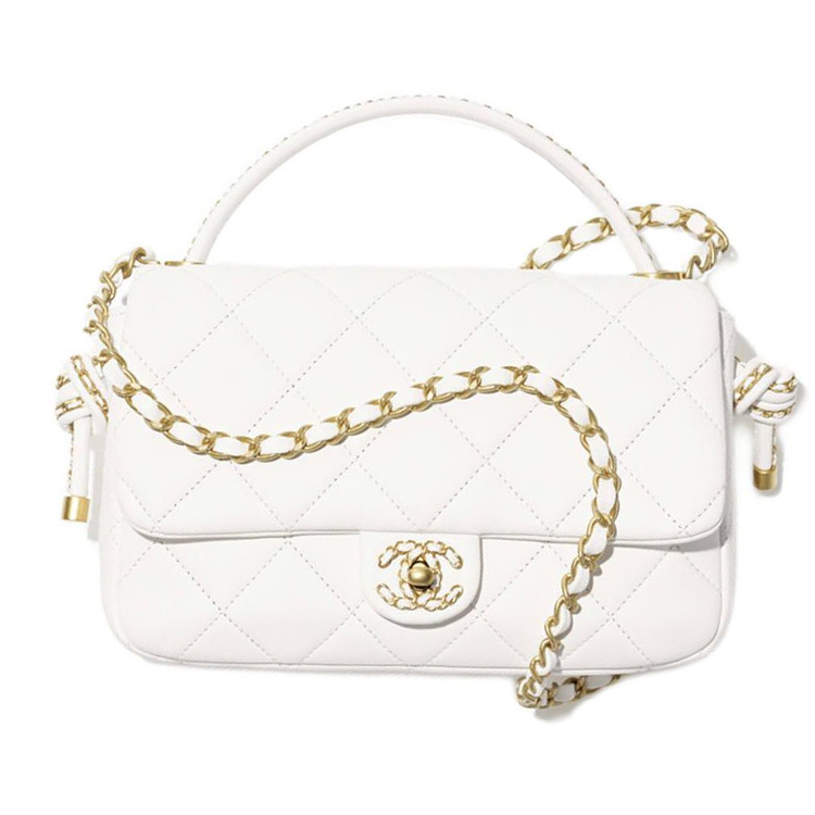 

CHANEL Сумка через плечо из овчины, кроссбоди, женская белая