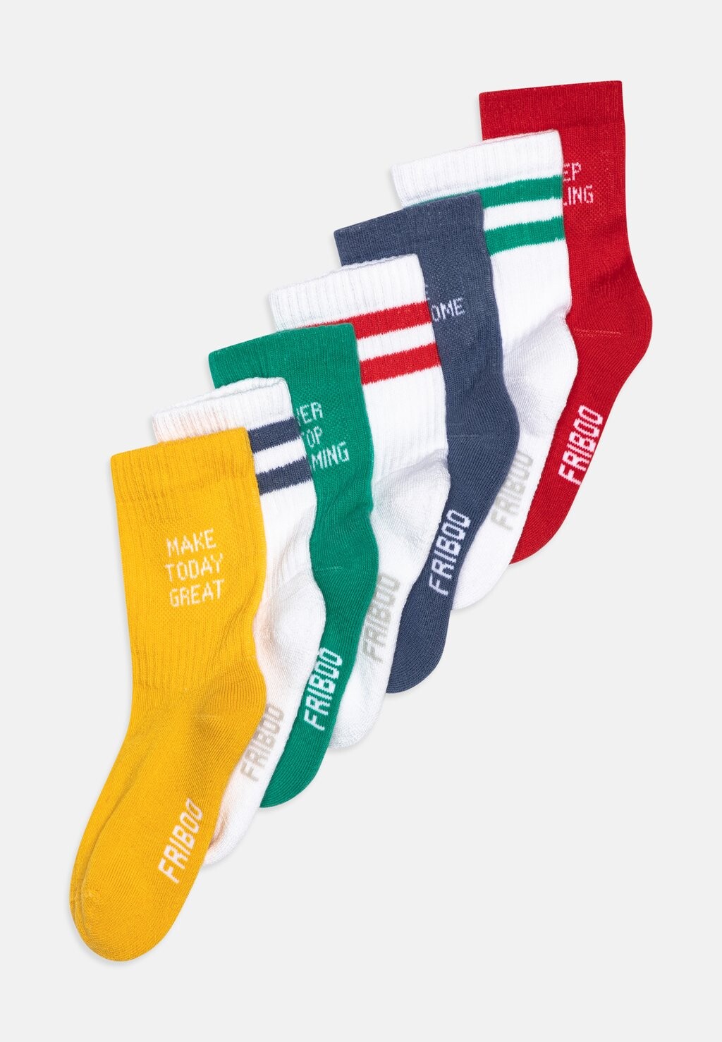 

Носки 7 PACK Friboo, цвет white/red/light green