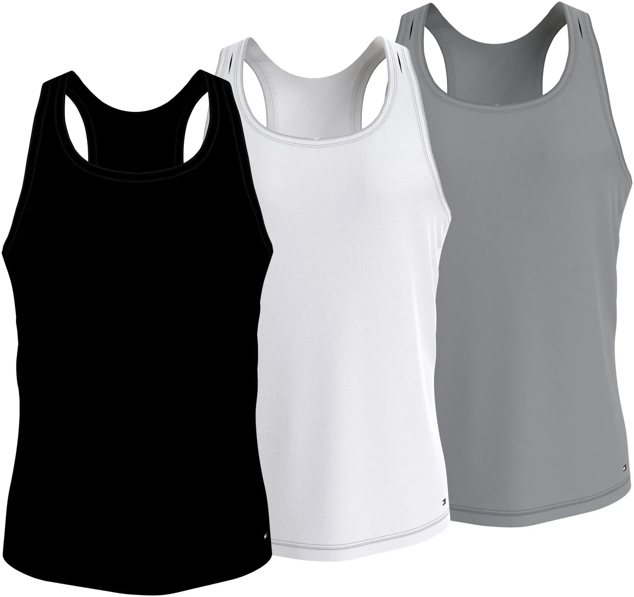 

Футболка Tommy Hilfiger Underwear "3P TANK TOP" с фирменным лейблом, цвет Black/White/Zinc Alloy