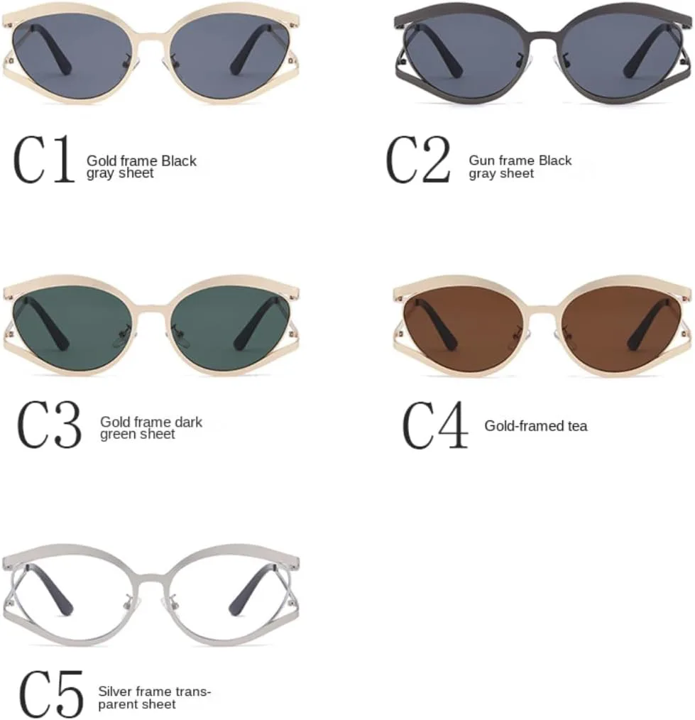 

Модные солнцезащитные очки «кошачий глаз» с металлическим покрытием, для женщин и мужчин, класса люкс, защита от УФ-излучения UV400 TOIPASTN, Bls3491-c3