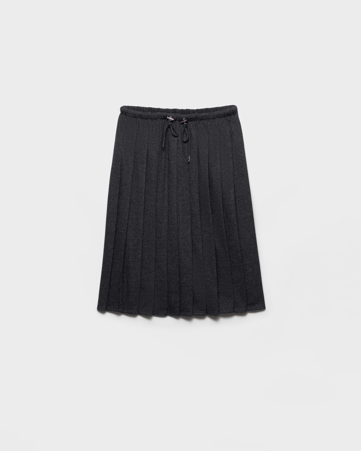 

Плиссированная юбка из джерси Prada, грифельно-серый