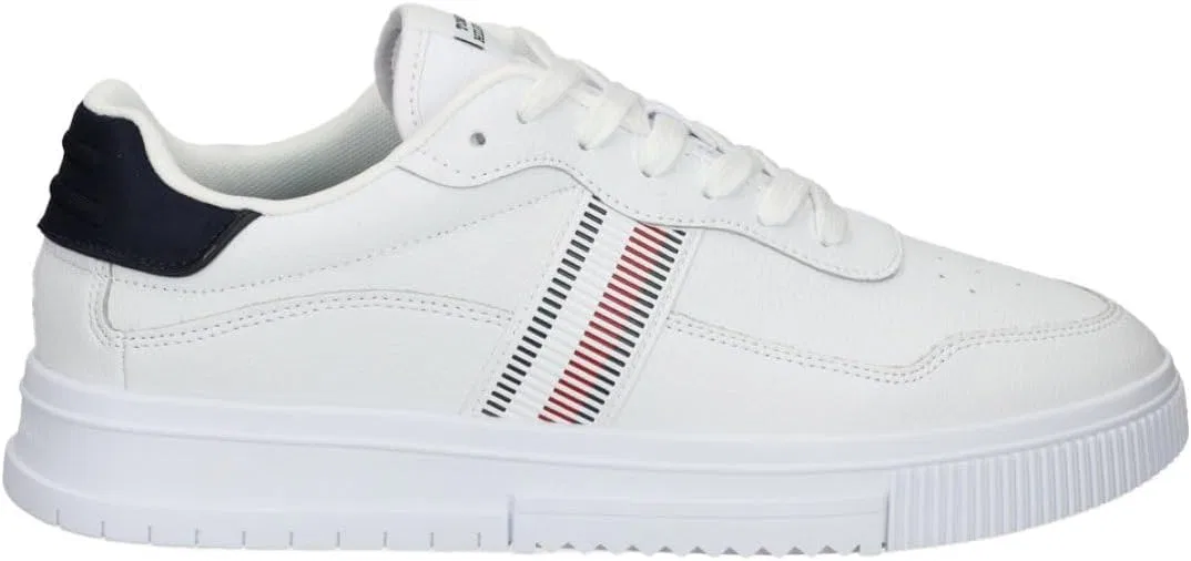 Мужские кроссовки Tommy Hilfiger Supercup Stripes Tum Trainers, Ybs White