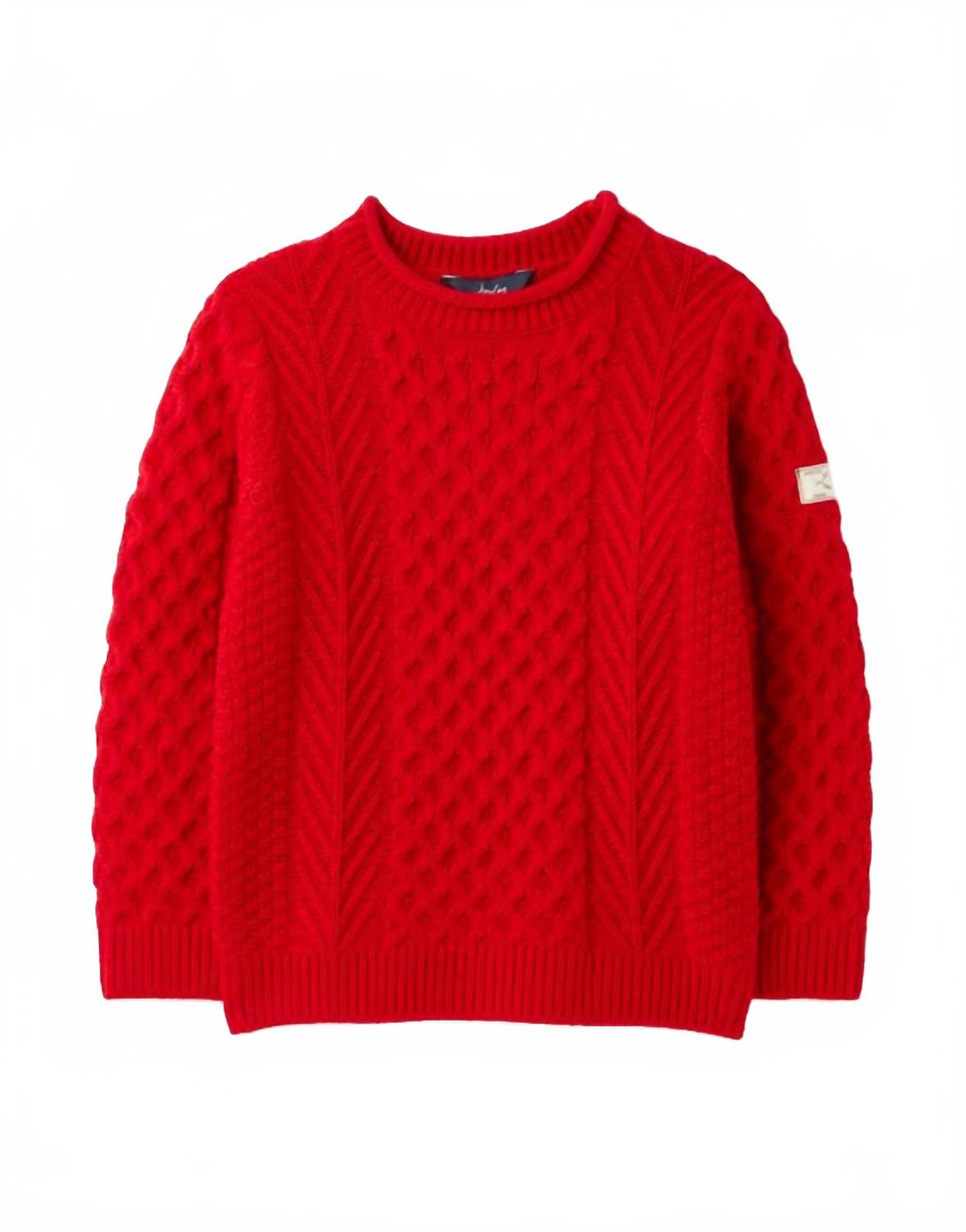 

Детский арановый свитер в красном цвете Joules