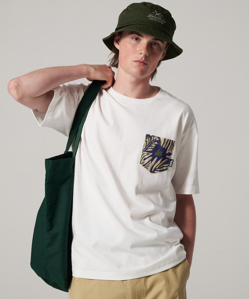 

Футболка с коротким рукавом, с карманом, с узором Eddie Bauer, белый