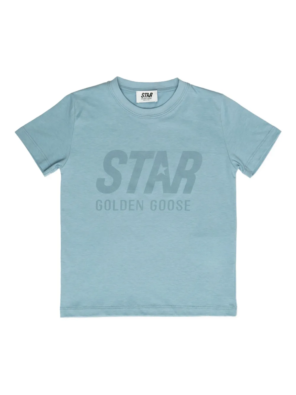 

Футболка из хлопка с логотипом Golden Goose Kids, синий