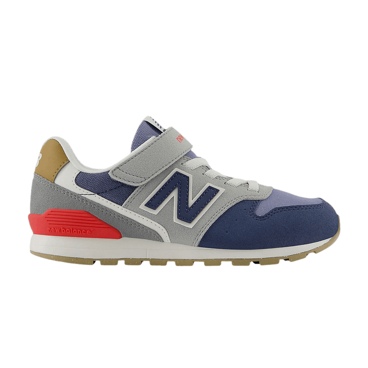 

Кроссовки New Balance 996 Hook & Loop Little Kid Wide 'Vintage Indigo Blast Red', синий