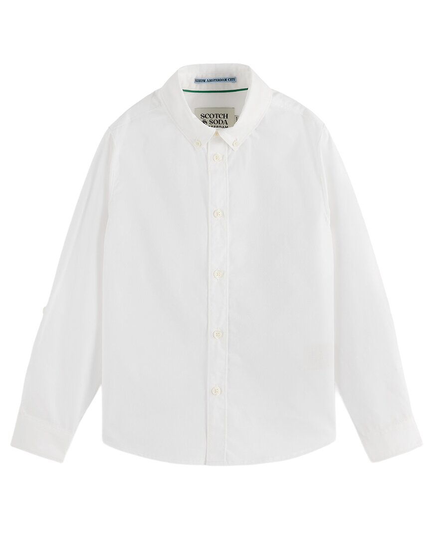 Футболка Scotch & Soda Occasional Dobby, белый — фото 3