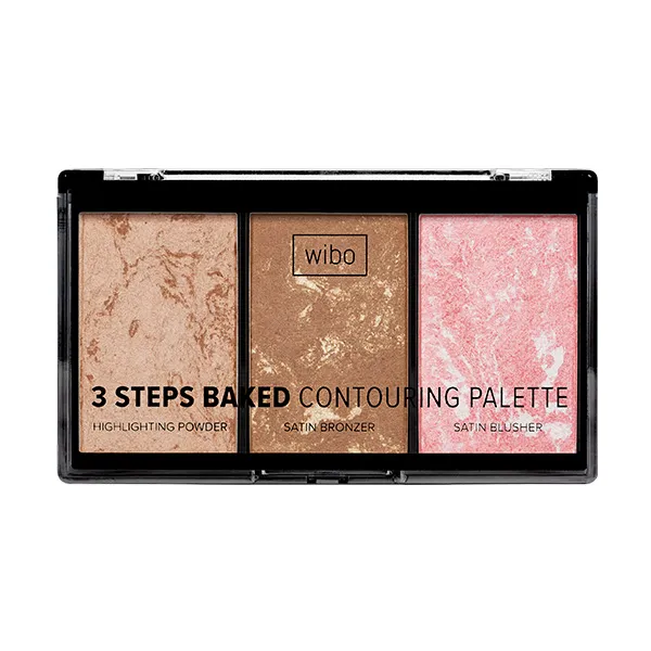 

Контурная палитра 3 Steps Baked Contouring Palette Wibo, 1 UD