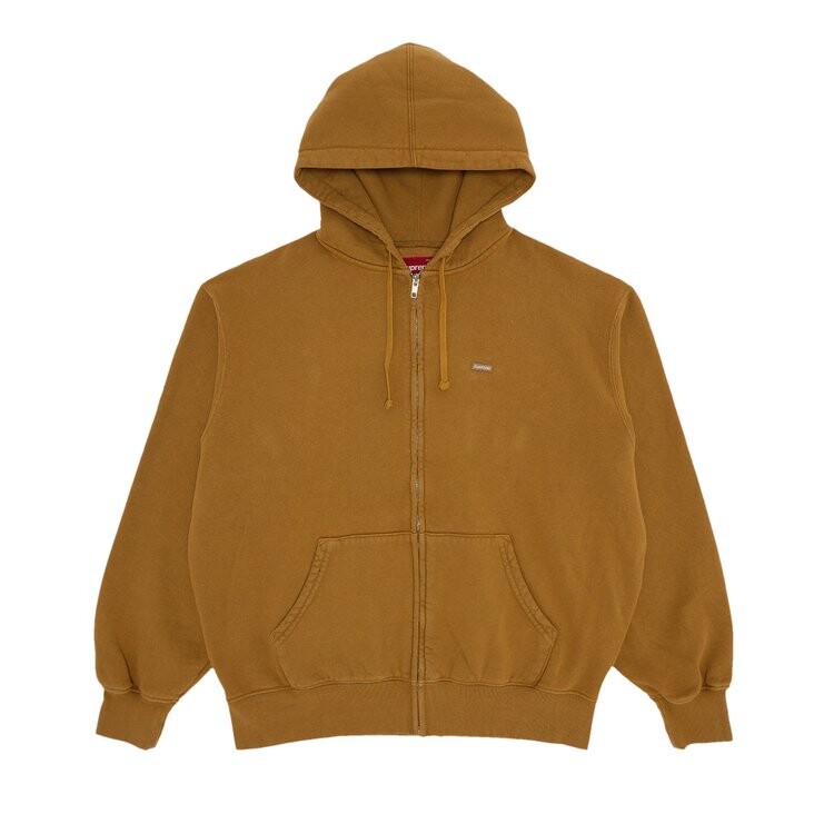 

Толстовка Supreme Overdyed Small Box Zip Up Hooded Sweatshirt, бежевый