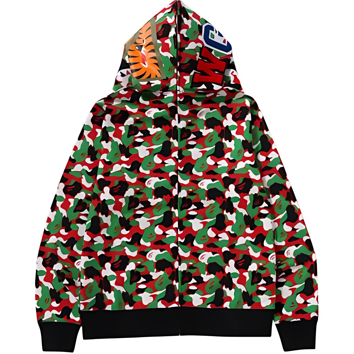 Куртка Bape Store Dubai Separate Shark Full Zip Hoodie A BATHING APE, мультиколор — фото 3