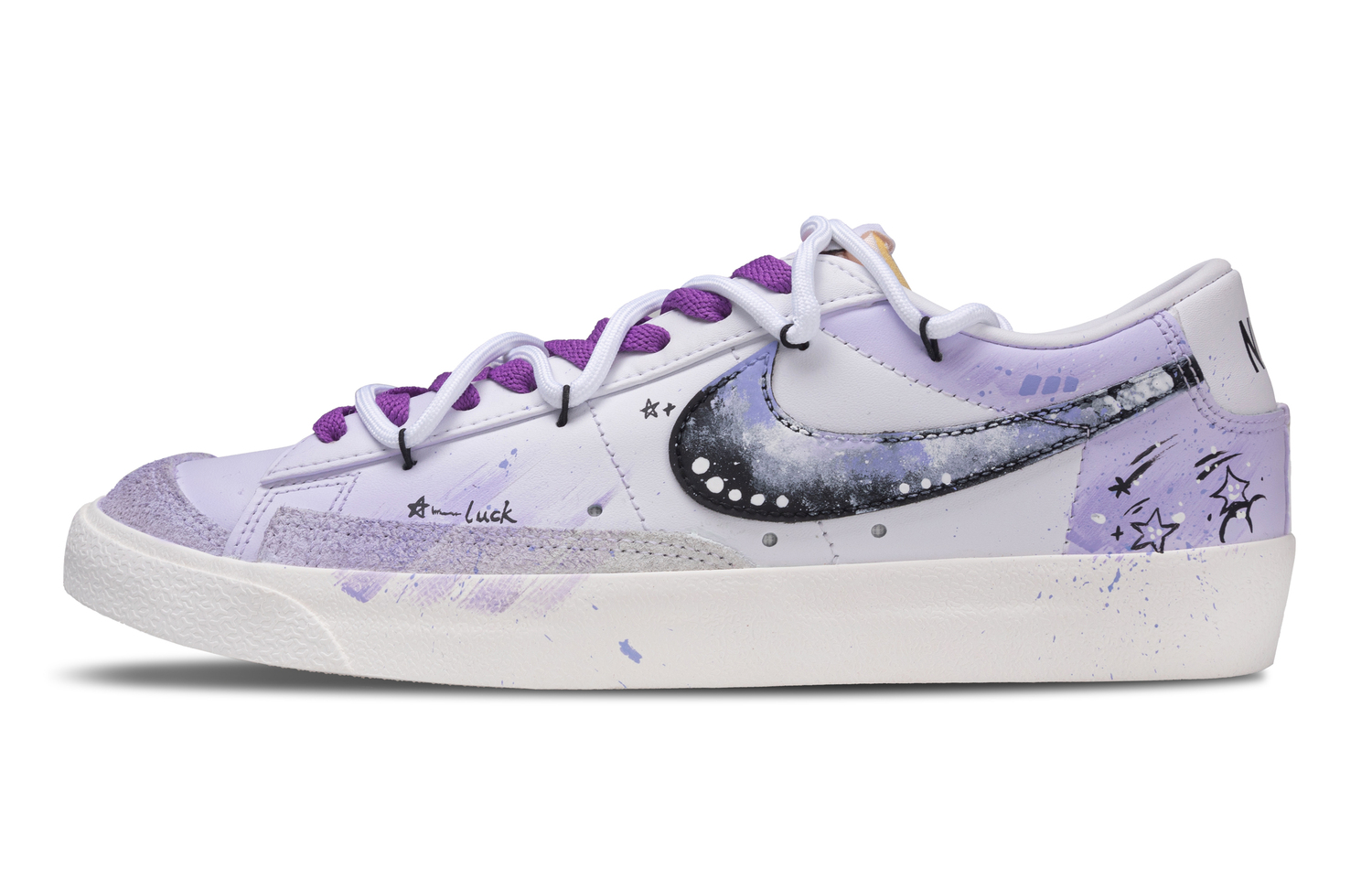 

Блейзер dreamy star pioneer износостойкие и легкие низкие кроссовки для скейтбординга men's white Nike, белый фиолетовый