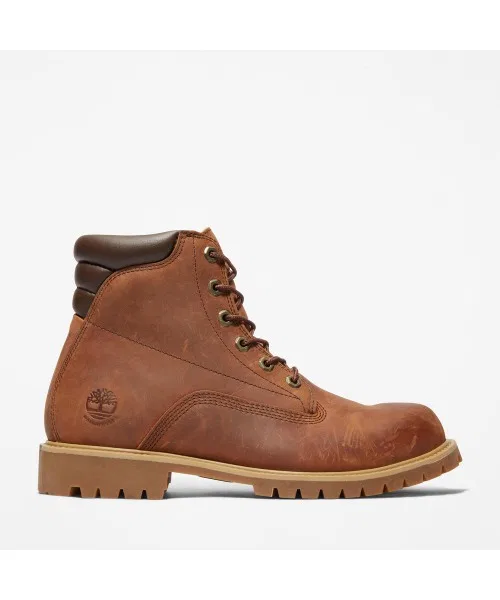Ботинки мужские 6 дюймов водонепроницаемые Timberland Premium Leather светло-коричневые