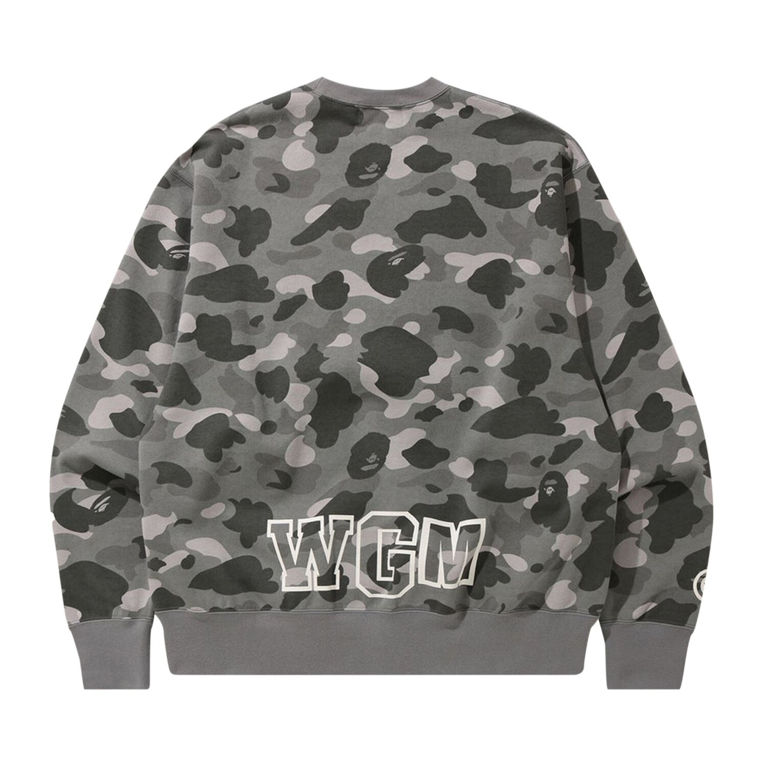 BAPE Color Camo Shark Свободного кроя с круглым вырезом, Серый — фото 2