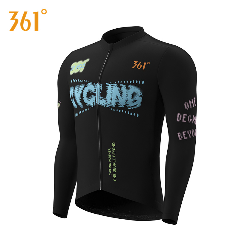 

Велосипедная профессиональная футболка с длинным рукавом Unisex 361°, черный