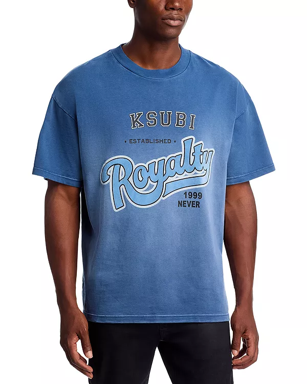 

Футболка оверсайз с графическим принтом «Чемпионы» Ksubi, синий