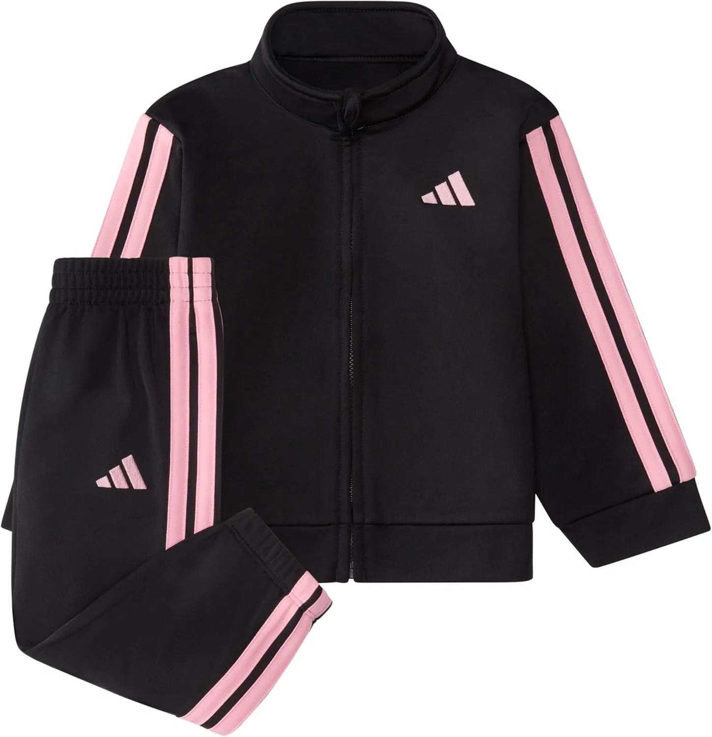 Детский спортивный костюм adidas, куртка и брюки, Black/Light Pink