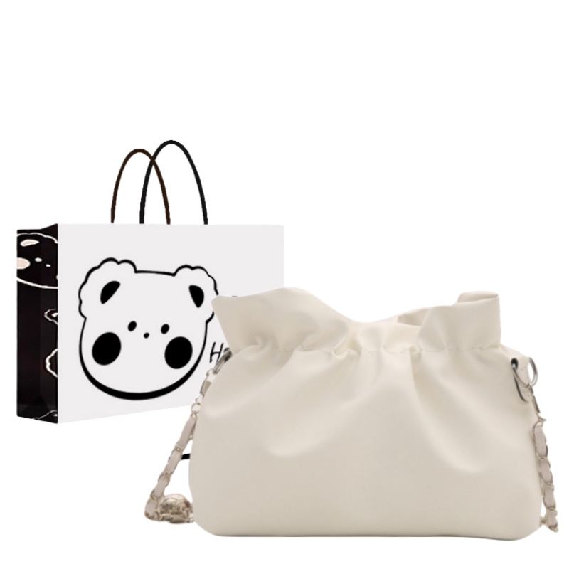 

Сумка через плечо из искусственной кожи, обычная женская NX DOUGHNUT, Silver+Exclusive Shopping Bag+Greeting Card+Dried Flower