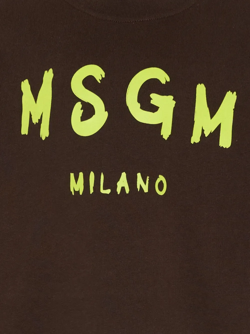 Свитшот с круглым вырезом и логотипом MSGM Kids, коричневый — фото 3