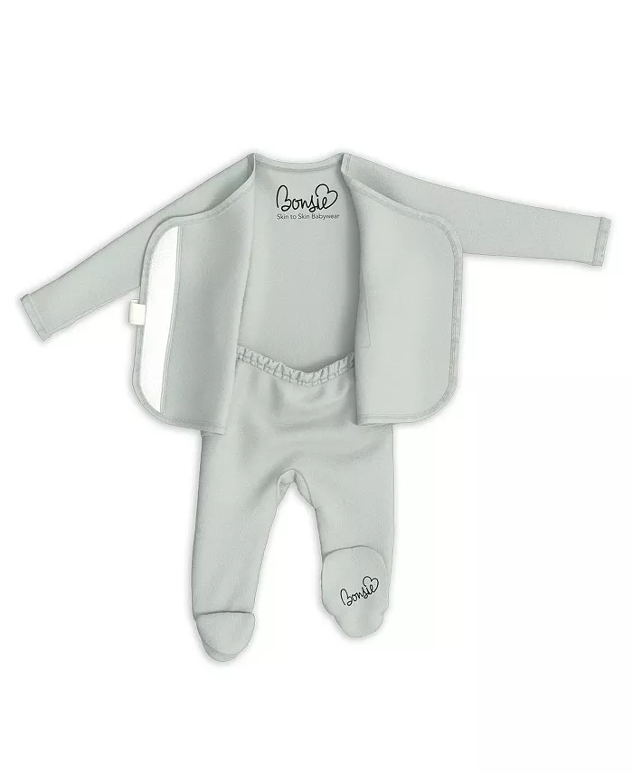 Baby Bonsie Skin to Skin для мальчиков, комбинезон Bonsie Baby, зеленый — фото 3
