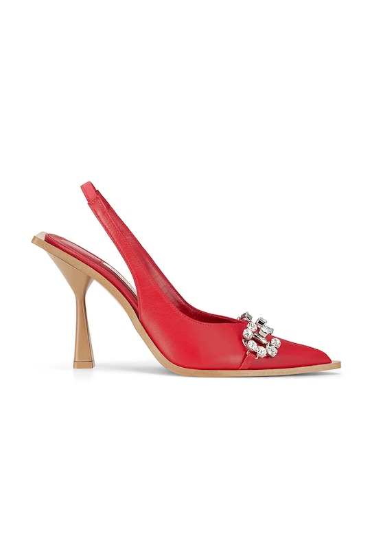 Кожаные туфли CHERRY LADY MULES God Save Queens, красный