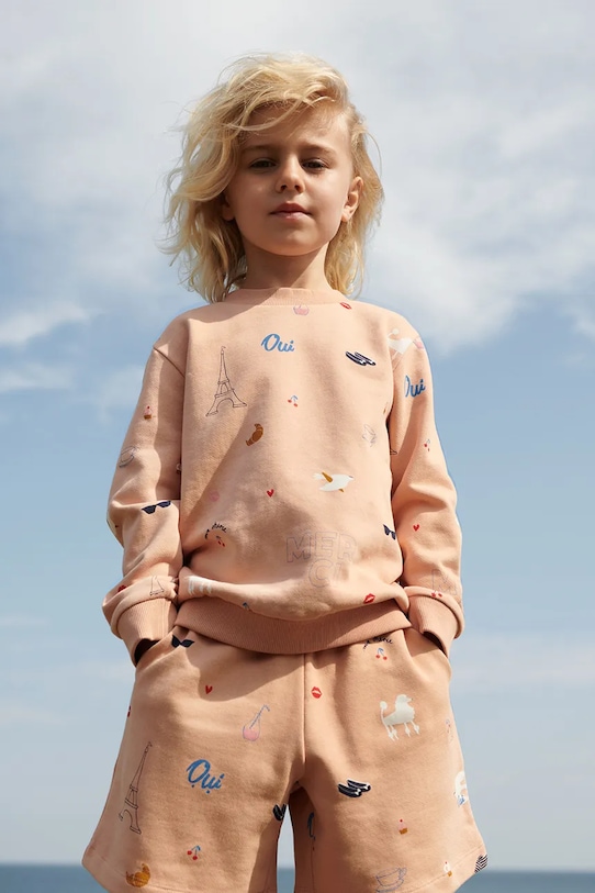 

Детская хлопковая толстовка Thora Printed Sweatshirt Liewood, оранжевый