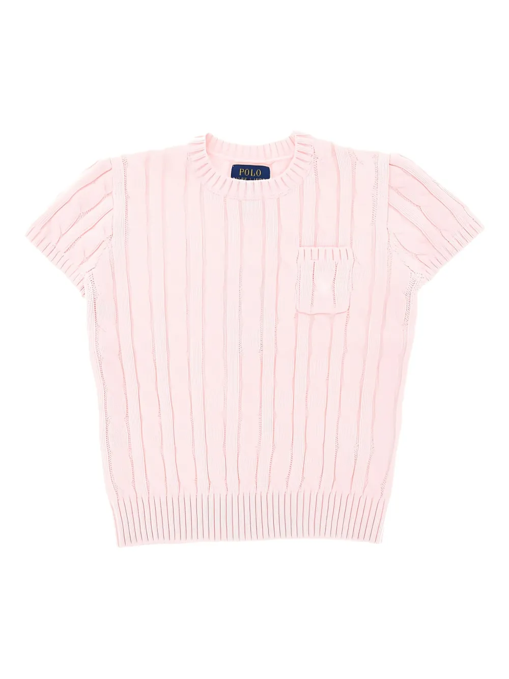 Топ Polo Pony фактурной вязки Polo Ralph Lauren Kids, розовый