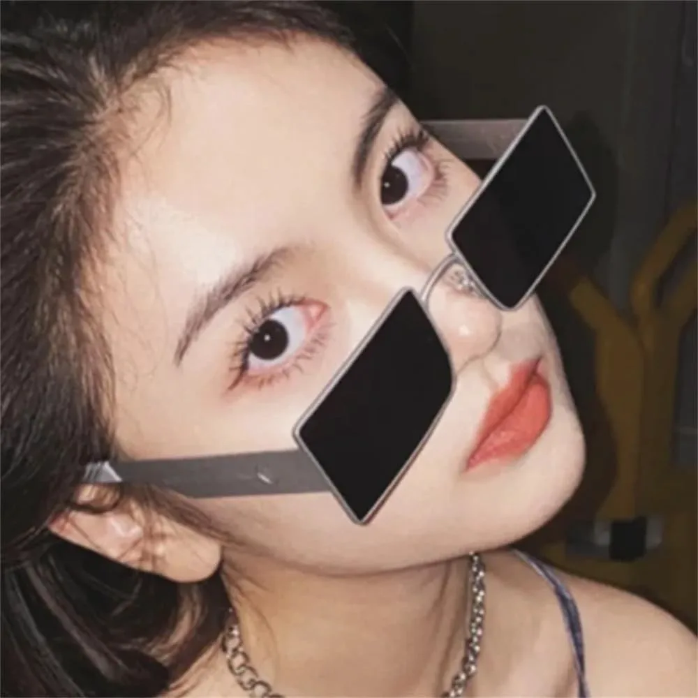 

Прямоугольные солнцезащитные очки для мужчин, маленькая металлическая оправа, ретро-стимпанк, женские солнцезащитные очки с защитой от УФ-излучения UV400 HDUBFY, 4