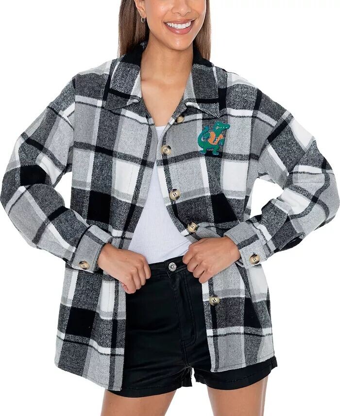 

Женская серая фланелевая рубашка на пуговицах Florida Gators End Zone Game Gameday Couture