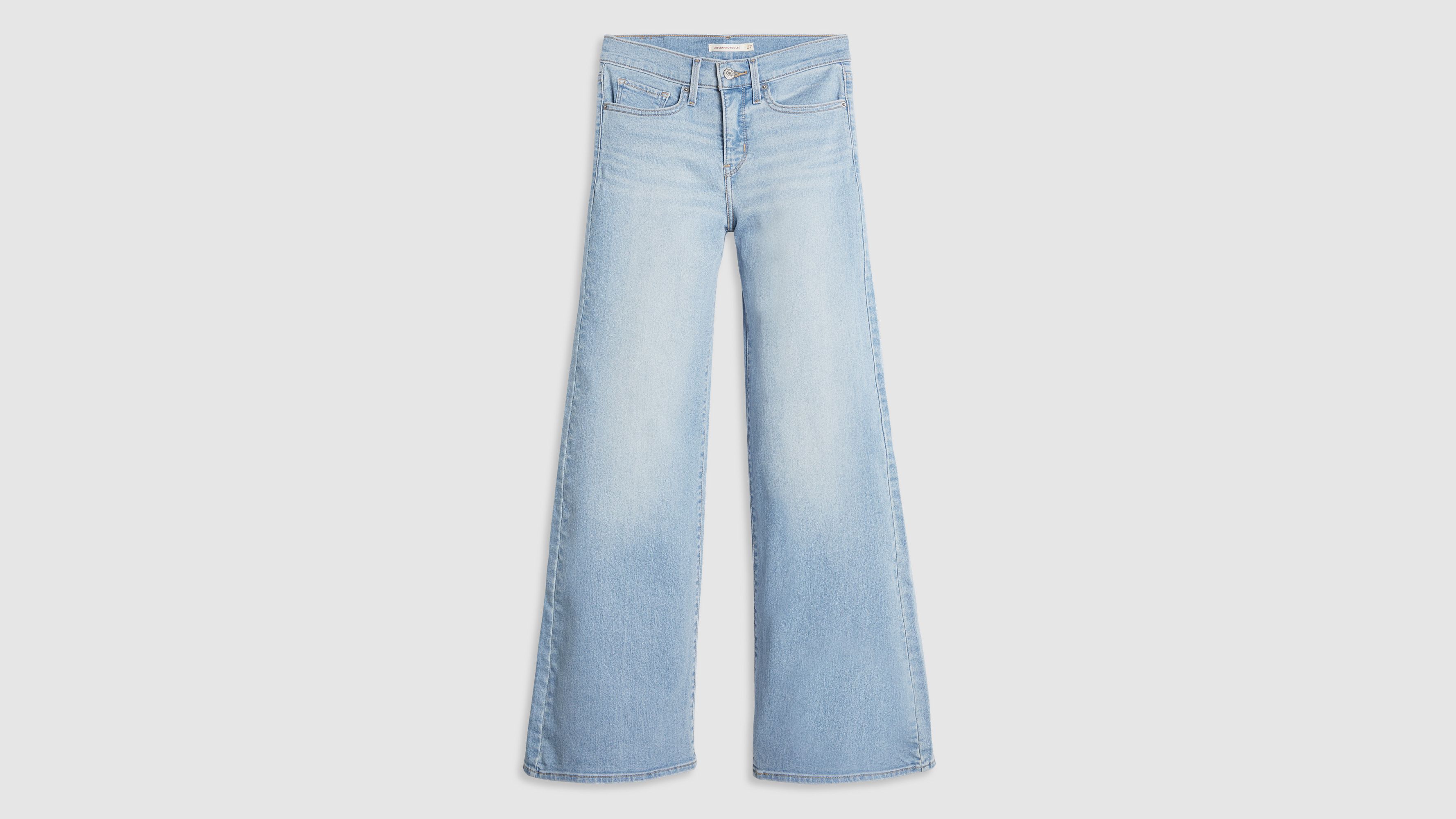 Женские джинсы Levi's 318 Shaping Wide Leg, голубой — фото 4
