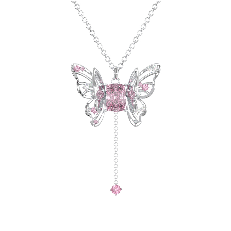 

Нишевое дизайнерское ожерелье для женщин VIVIWELL, серебристо-розовый