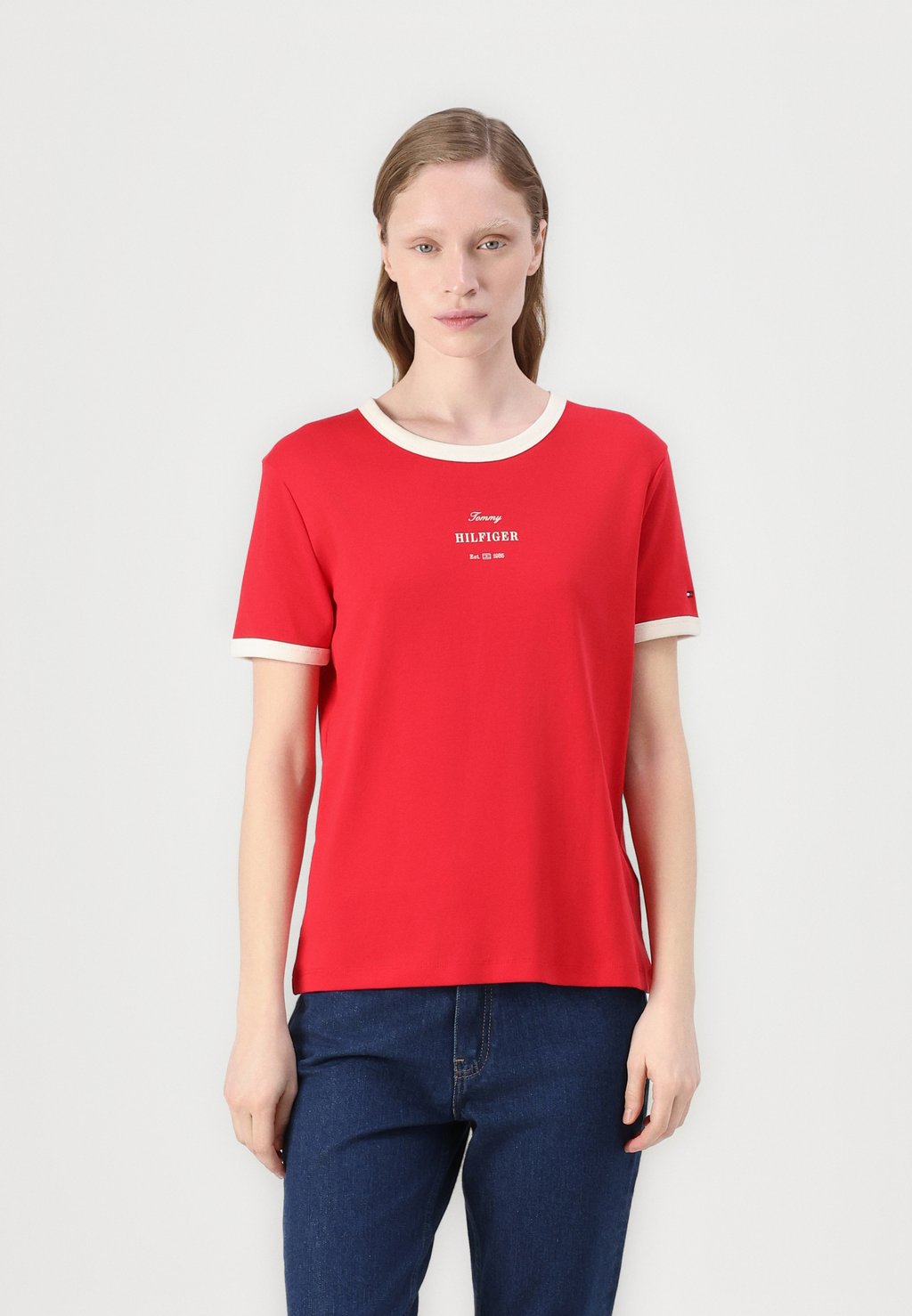 

Футболка с принтом MONOTYPE STRIPE Tommy Hilfiger, красный