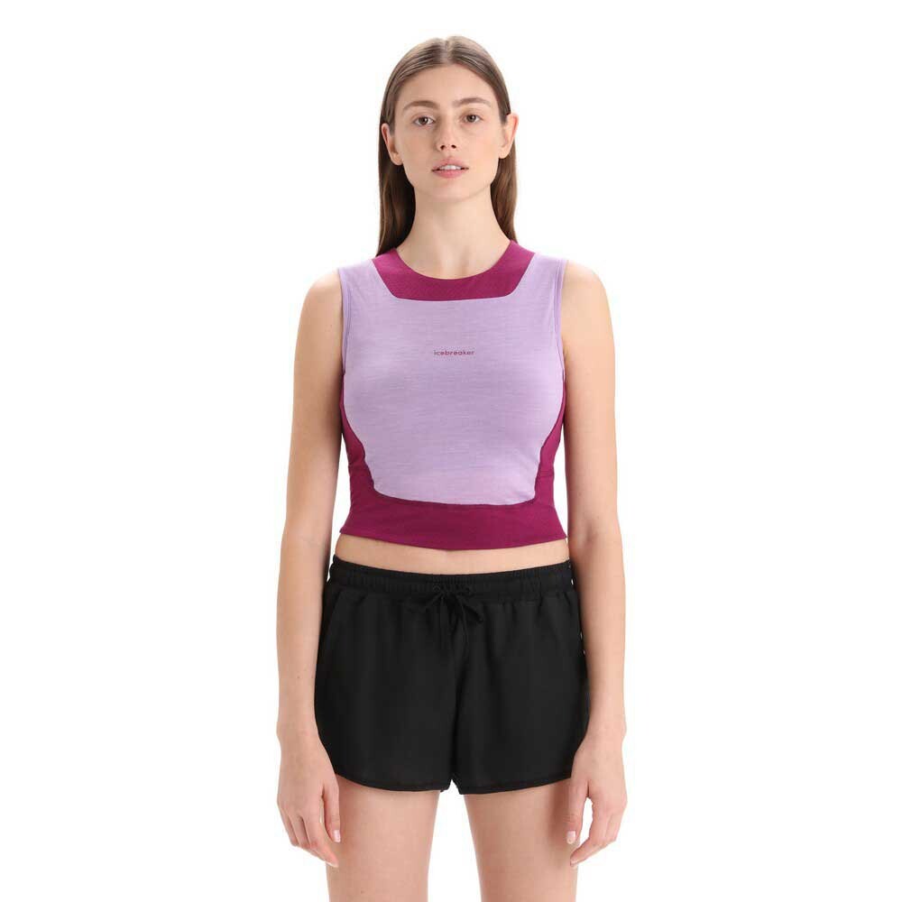 

Футболка без рукавов Icebreaker Zone Knit Cropped, фиолетовый
