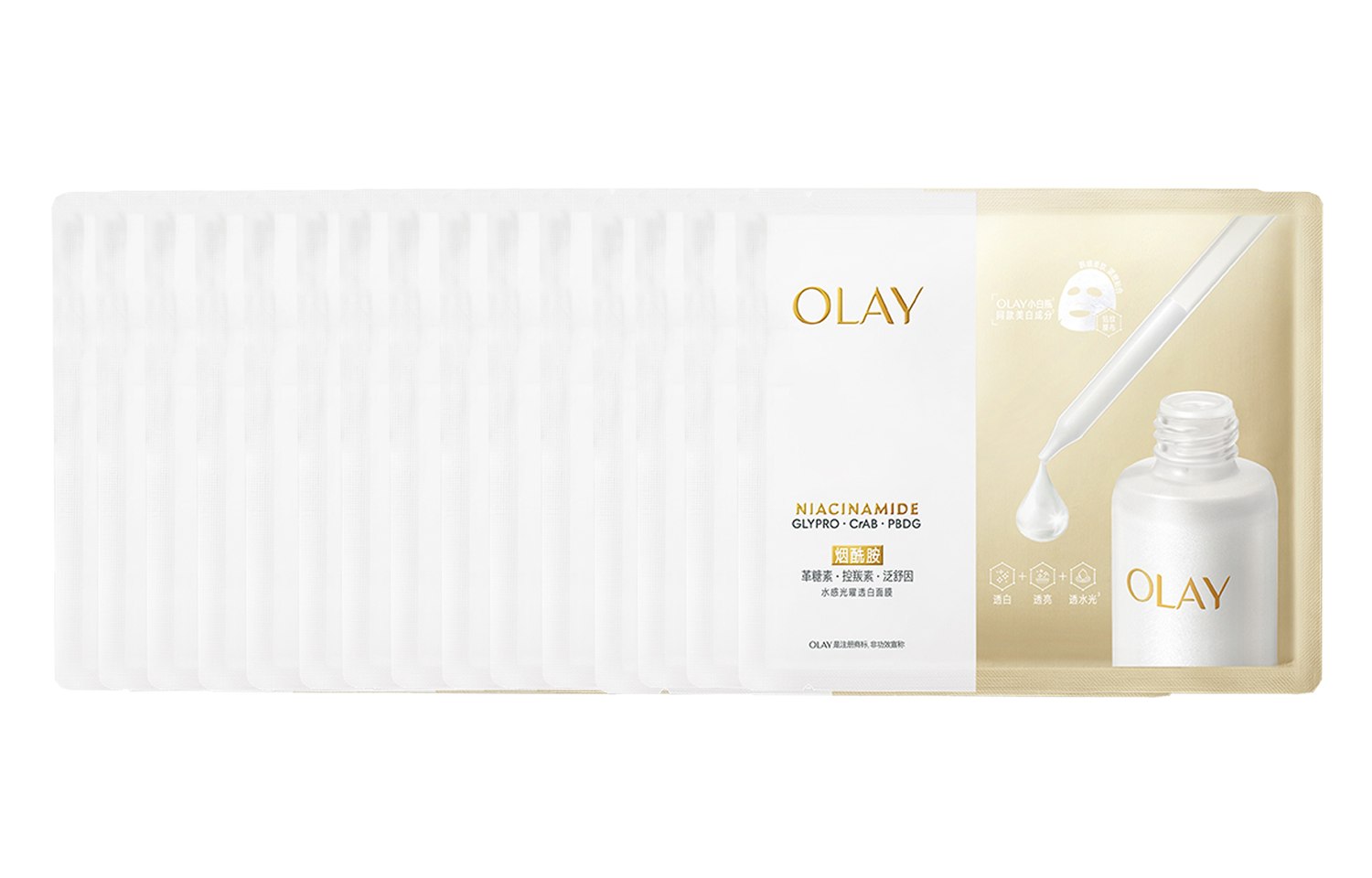 Olay Новая увлажняющая маска для лица Dewy Glossy Transparent White, 5/10/15 штук, контроль жирности — фото 3