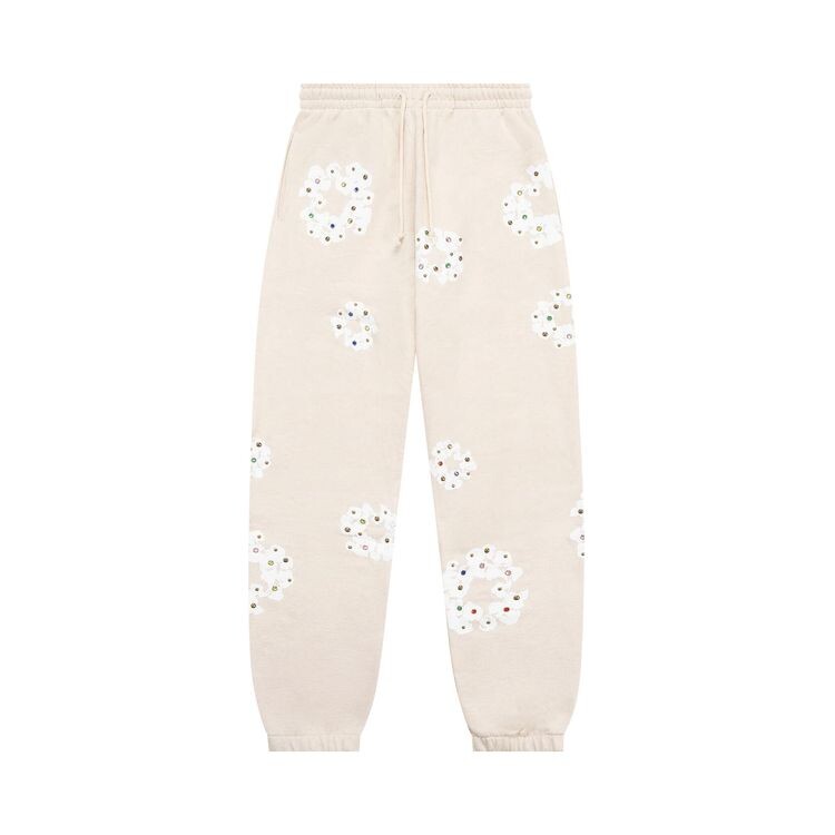 

Спортивные брюки Denim Tears Rhinestone Cotton Wreath Sweatpants Oatmeal, кремовый