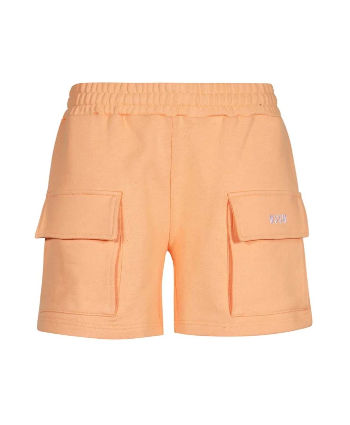 

Женские хлопковые шорты с эластичным поясом Msgm, оранжевый