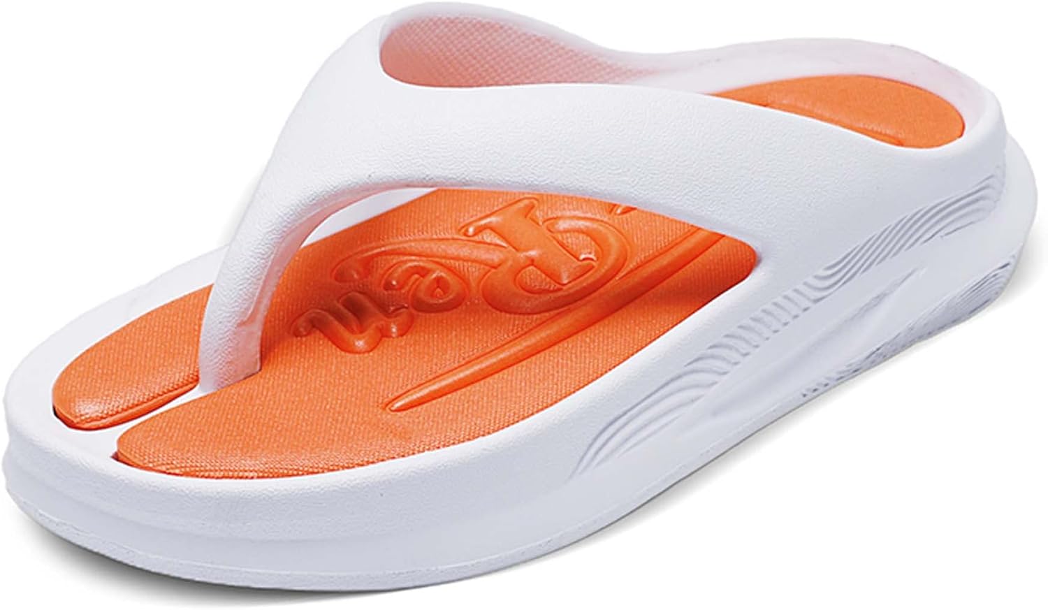 

Летние мужские сланцы-сандалии EVA с рыбьей костью, с толстой подошвой, противоскользящие, повседневные, дышащие, удобные, модные пляжные туфли Generic, белый