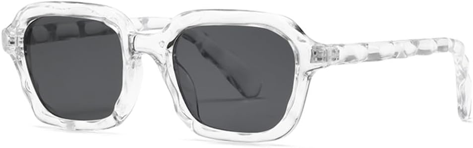 

Солнцезащитные очки в стиле ретро-панк, прямоугольные, для женщин и мужчин, классический винтаж, защита от УФ-излучения UV400 для использования на открытом воздухе TYUVIVO, Brown Brown