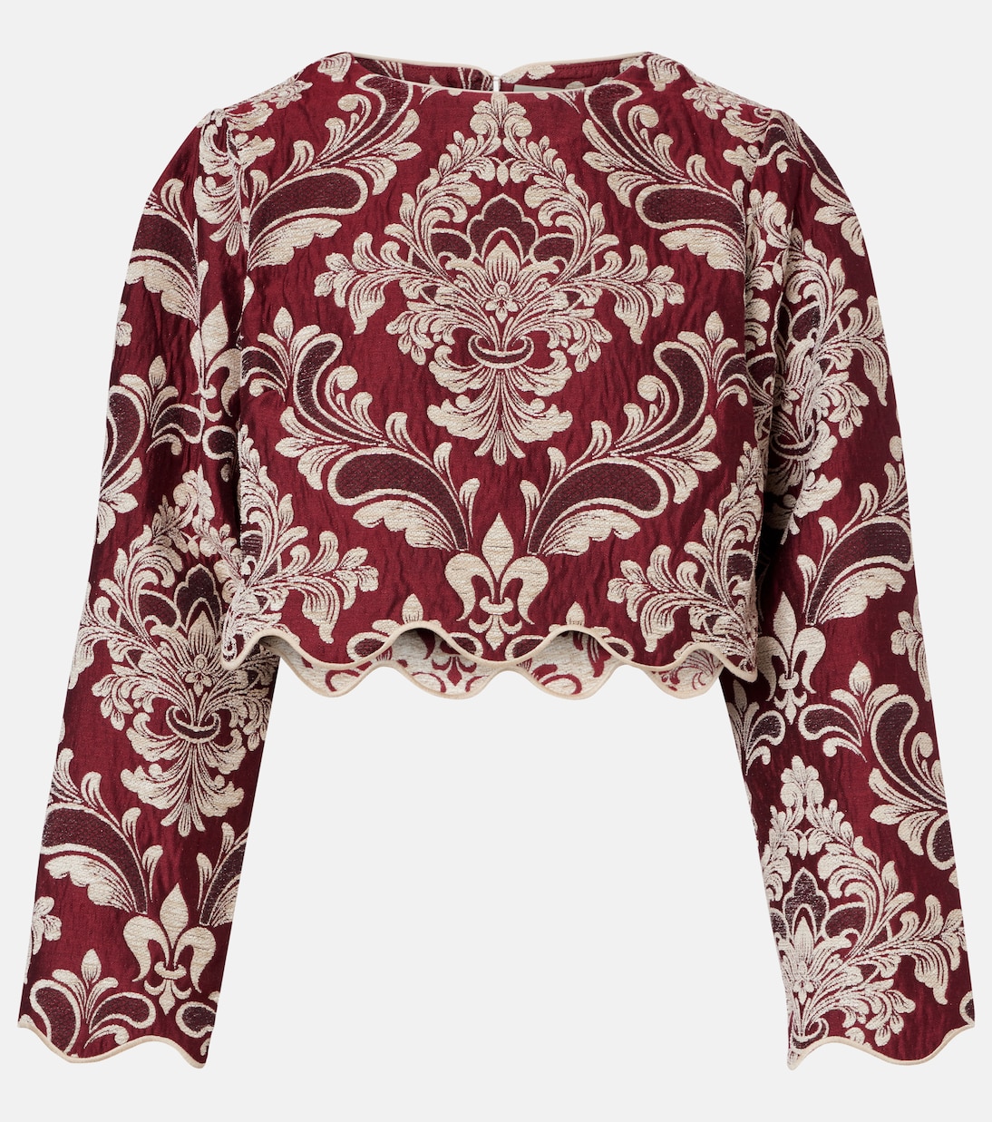 

Укороченный топ с цветочным принтом Farm Rio, Blush Pink + Burgundy