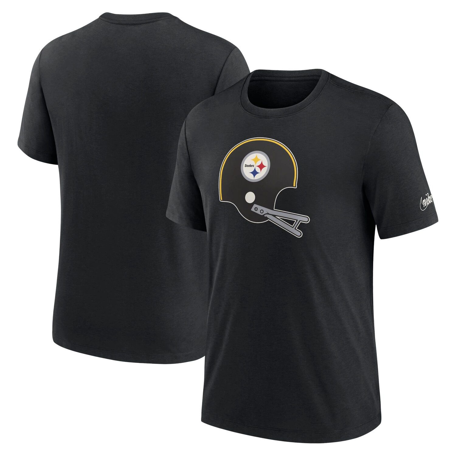 

Мужская черная футболка Tri-Blend с логотипом Pittsburgh Steelers Rewind Nike, Черный, Мужская черная футболка Tri-Blend с логотипом Pittsburgh Steelers Rewind Nike