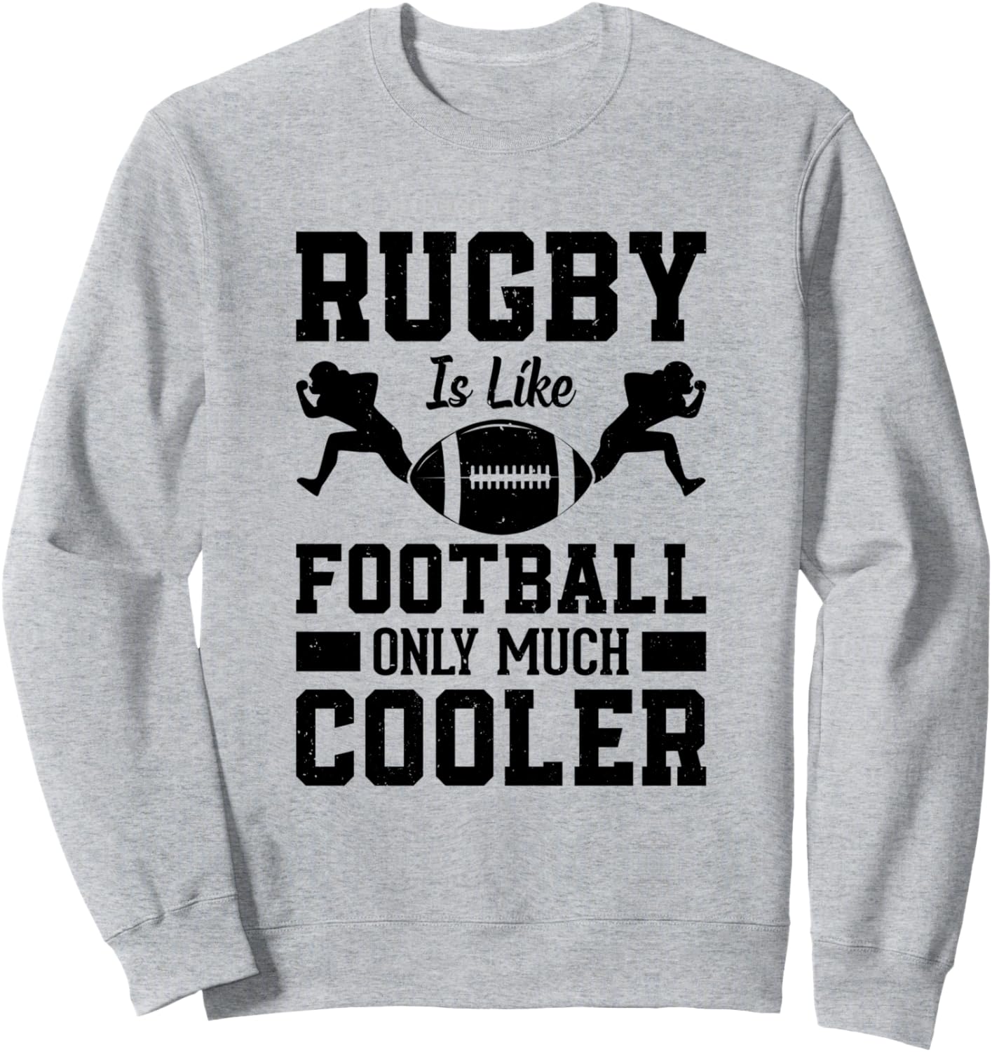 

Регби похоже на футбол, только намного круче - толстовка с символикой регби Rugby Game Rugby Season Rugby Player, серый