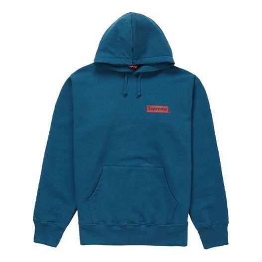 

Толстовка fw19 stop crying hooded sweater 'blue' Supreme, синий