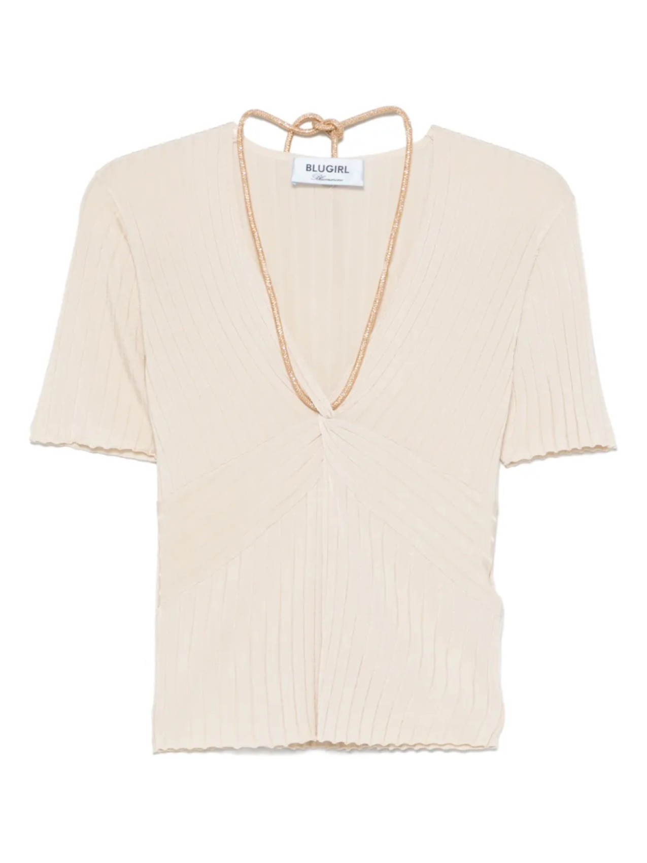 

Футболка Blugirl ribbed-knit top, нейтральный